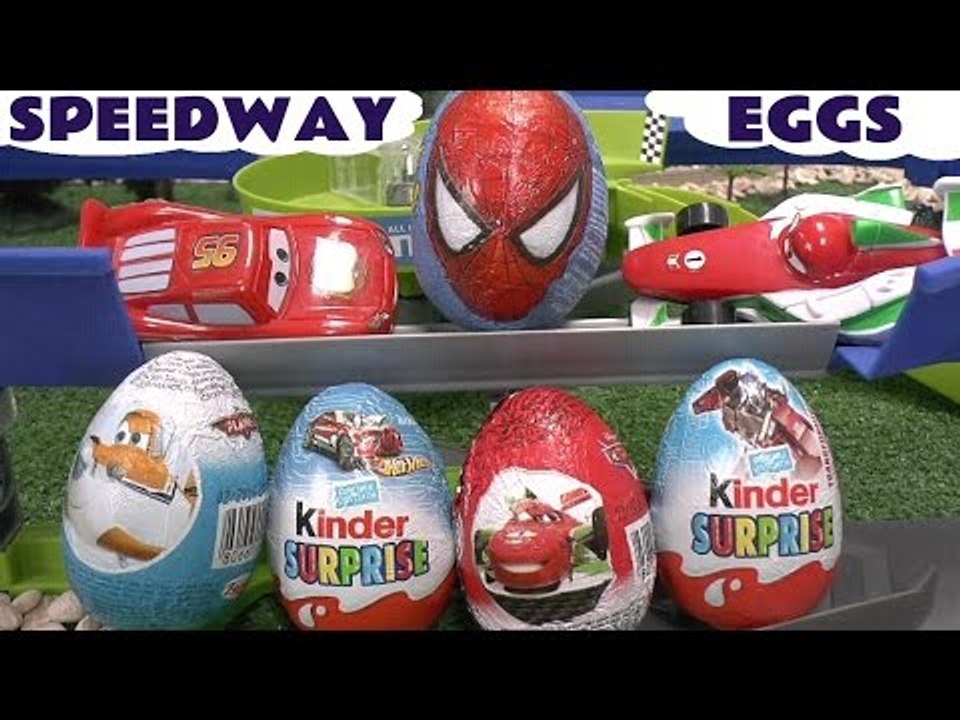 Disney Pixar Cars Surprise Eggs Stunt Race Cars Kinder Transformers Hot Wheels Planes Surprise Toys