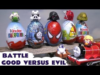 Angry Birds Surprise Eggs Star Wars Thomas & Friends Good Versus Evil Kinder Surprise Toys Battle