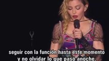 Madonna llora por París durante su concierto en Estocolmo lagrimas por Francia