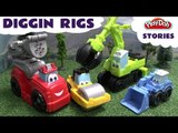 Thomas & Friends Play Doh Diggin Rigs Accident Crash Rescue Stories Bus Helicopter Fire Engine