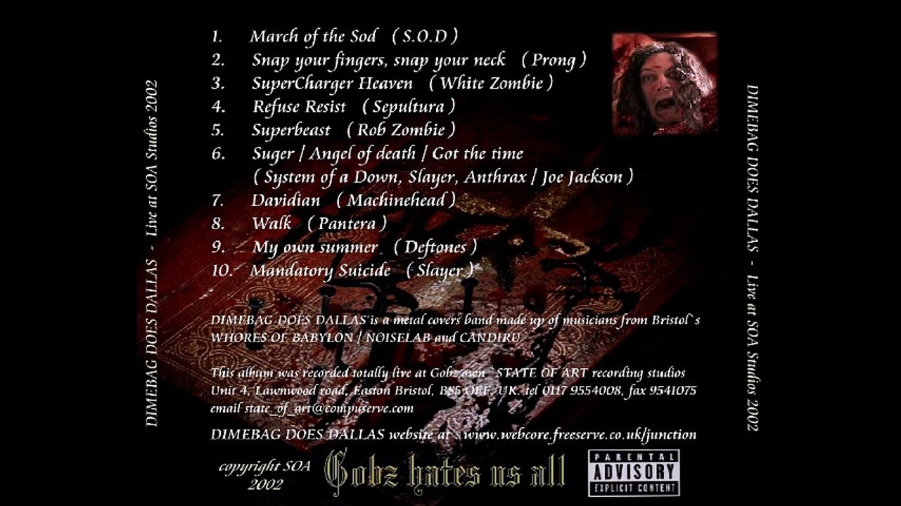 Metal / thrash metal cover versions - "Live at State of Art Studios" by Dimebag Does Dallas