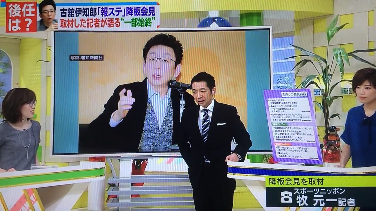 ◆古館伊知郎◆報道ｽﾃｰｼｮﾝ【降板】を語る【不自由な12年.】◆後任予想◆