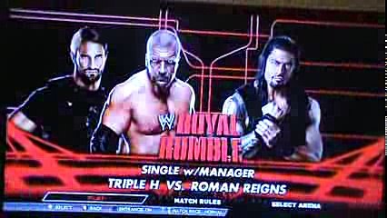 WWE 2K15 Triple H VS Roman Reigns WM 32 Prediction