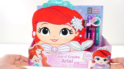 Princess Color and Create Mermaid Ariel - Disney Princess Coloring Painting Drawing