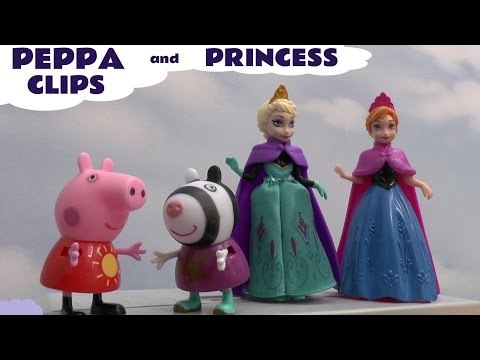 Peppa Pig Mermaid Princess Magiclip Play Doh Barbie Frozen Elsa Anna Sofia Ariel Disney Montage