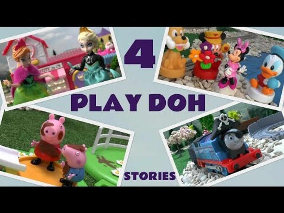 Play Doh Peppa Pig Frozen Princess Anna Elsa Mickey Mouse Pirates Thomas Playdoh Toy Hello Kitty