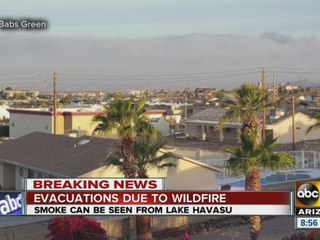 Evacuations in place due to fire near Arizona-California border