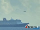 Carnival Glory Cruise Line.Disney Cruise Line Emergency Helicopter.