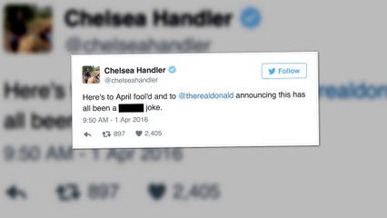 Chelsea Handler lo muestra todo para hacer de Trump su broma de trasero