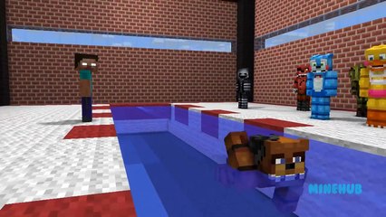 FNAF Szkoła Potworów - Pływanie Animacja Minecraft (Five Nights At Freddys)