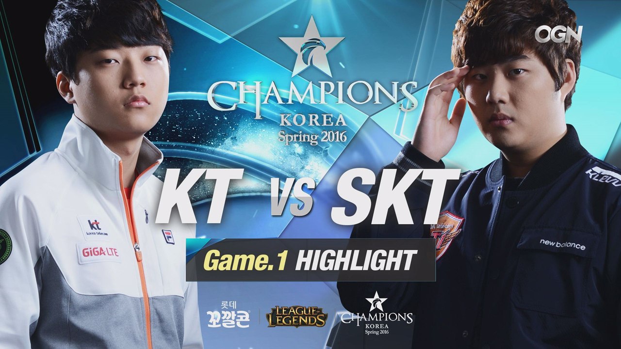 [H/L 2016.04.06] KT vs SKT Game 1 - RO2 l 롯데 꼬깔콘 LoL Champions Korea Spring 2016