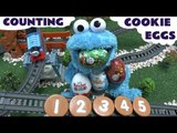 Thomas & Friends Surprise Eggs Sesame Street 123 Disney Planes Kinder Hot Wheels Cookie Monster