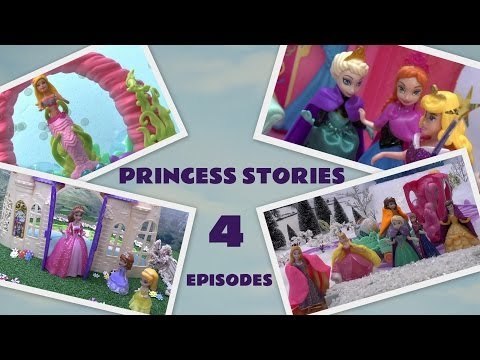 Princess Sofia Mermaid Frozen Play Doh Egg Surprise Barbie Hello Kitty Elsa Anna Disney Story x4