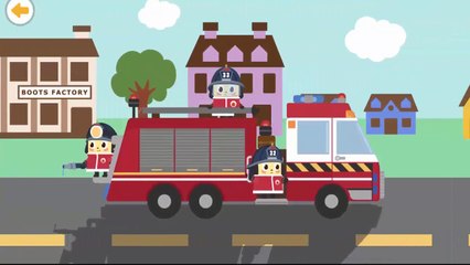 Про пожарную машину мультфильм.Пожарная машина тушит пожар.Все серии подряд.