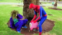 Spiderman vs Superman - Frozen Elsa is Mugged - Spiderman Arrested - Fun Superhero in Real life