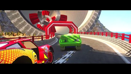 Download Video: IRON MAN HULKBUSTER and HULK! Insane Race with Custom Disney Pixar Lightning McQueen Cars Colors HD