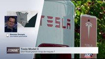 Automobile : après le luxe, Tesla s'attaque au marché grand public du 100% électrique. Un pari industriel risqué ? Avec Stanislas Grenapin (journaliste automobile).