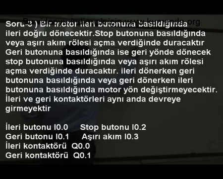 PLC Eğitim videosu - Temel PLC Örnekleri 3 - kumanda.org