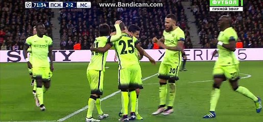 Fernandinho Goal ~ Paris SG vs Manchester City 2-2 06.04.2016