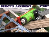 Play Doh Story Thomas The Tank Percy's Accident Thomas Tank Playdough Crash Diggin Rigs Rolland