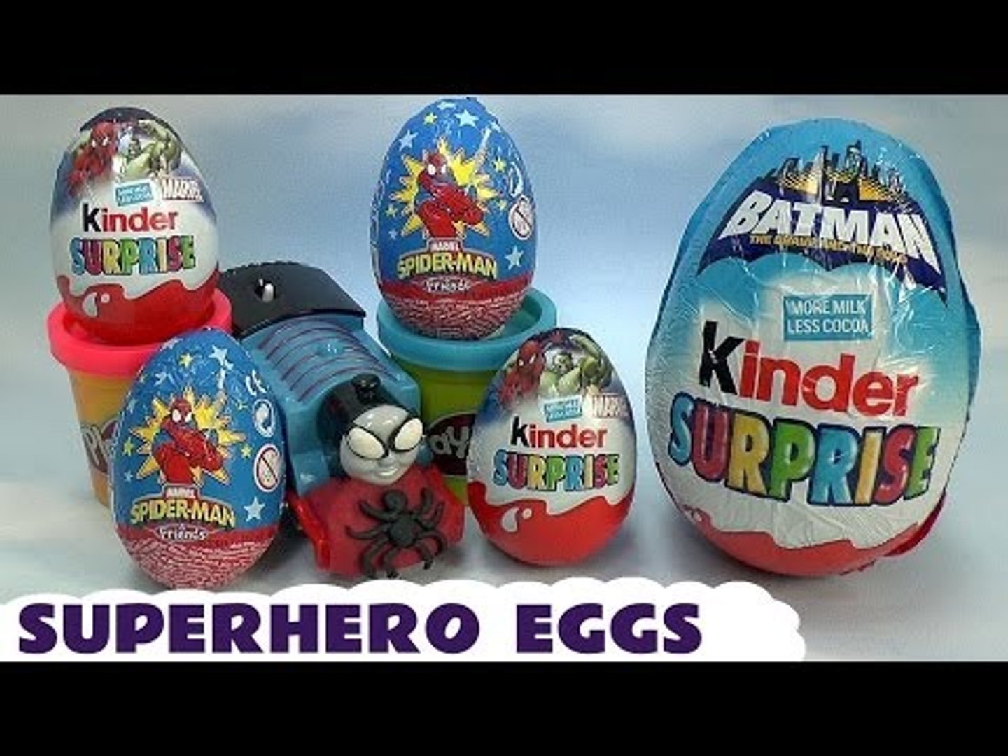 Play Doh Thomas & Friends Kids Spider-Man Surprise Eggs Marvel Superhero Egg  Captain America Batman - video Dailymotion