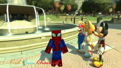 Spiderman Minecraft & Mickey Mouse & Mario  Harlem Shake Verry Funny  2016