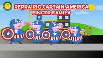 Peppa Pig Captain America Finger Family \ Nursery rhymes Lyrics for children