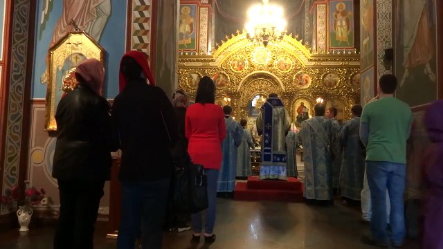 Orthodox church service in Kiev, Ukraine Київ, Україна