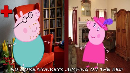 Five Little Peppa Pig Jumping on the bed   Nursery Rhyme