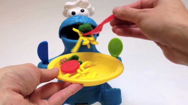 Play-Doh Cookie Monster Lunch Playset Playdough Kit Hasbro Toys Cookie Monster Meal Part 7