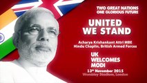 Acharya Krishankant Attri MBE, Hindu Chaplain British Armed Forces Welcomes PM Modi