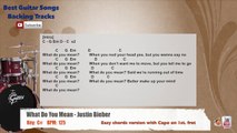 What Do You Mean - Justin Bieber Drums Backing Track with chords and lyrics