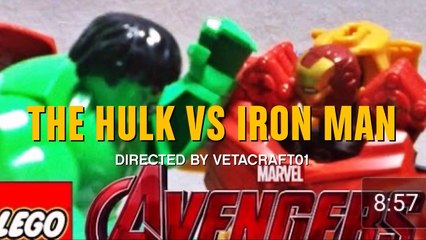 Iron man vs Hulk lego stop motion