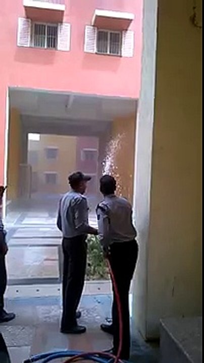 geniuses trying to extinguish fire
