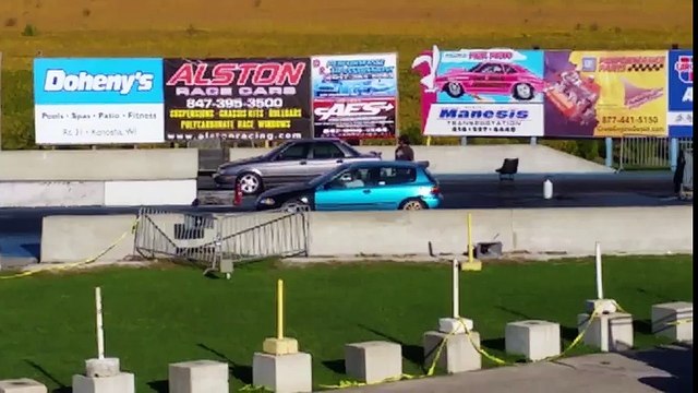 92-95 Honda Civic Eg Hatch vs 91-94 Nissan Sentra 4dr Drag Race