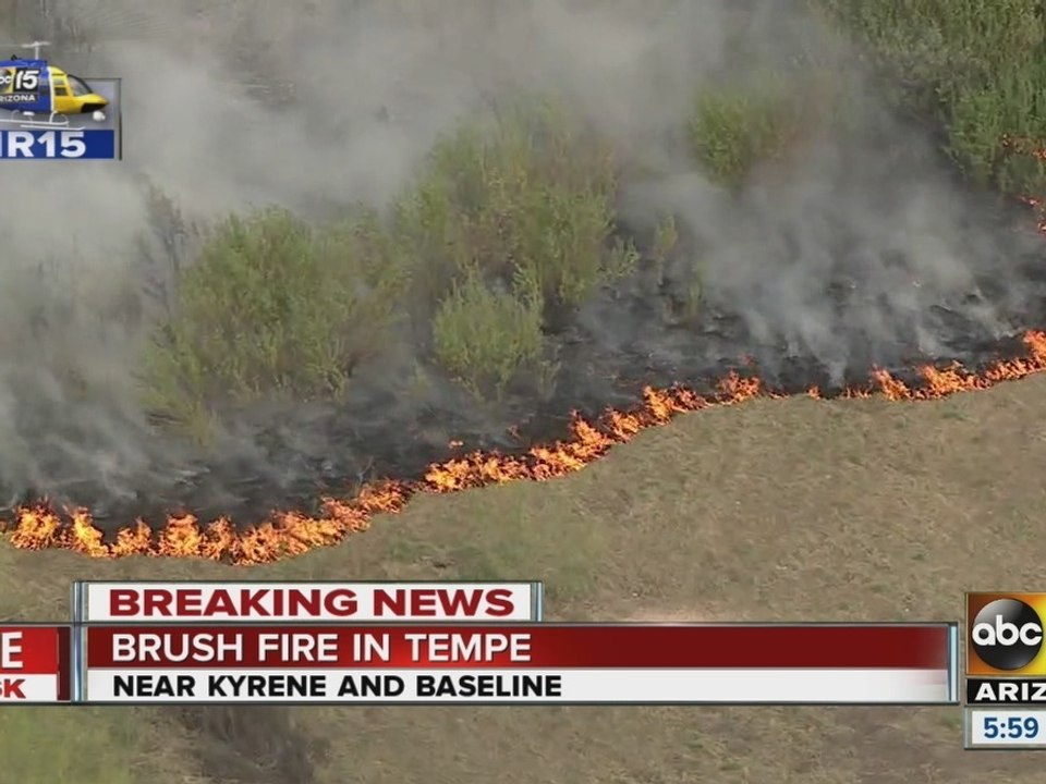 Brush fire in Tempe
