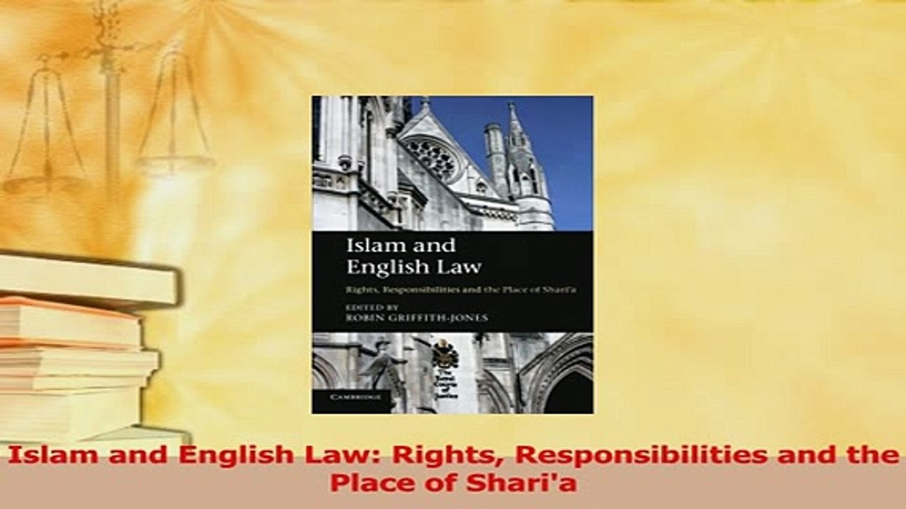 Read  Islam and English Law Rights Responsibilities and the Place of Sharia PDF Online