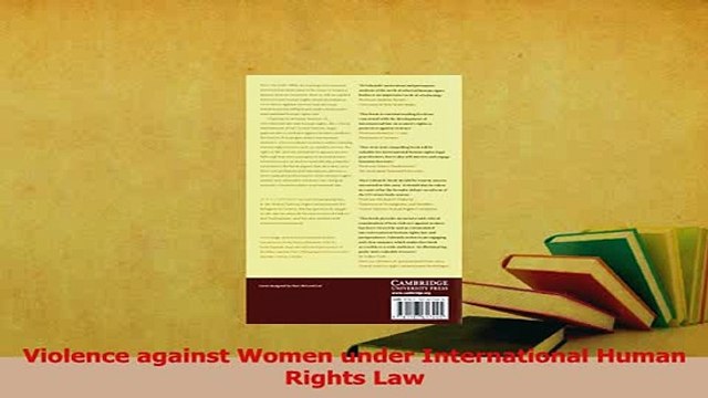 Download Violence against Women under International Human Rights Law PDF Free