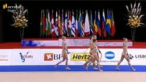 Group Finals Russia 6 Clubs 2 Hoops Rhythmic Gymnastics World Cup 2016 Lisbon