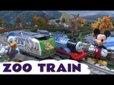 Mickey Mouse Disney Donald Duck on a Tomy Takara Zoo Train with Chuggington Thomas The Tank Kids