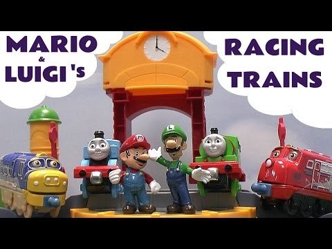 Chuggington Brewster Thomas & Friends Deluxe Toy Set Racing Trains + Funny Bloopers Kids