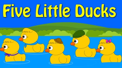 Five Little Ducks Nursery Rhyme With Lyrics - Cartoon Animation Rhymes _ Songs for Children [HD]