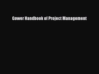 Download Gower Handbook of Project Management PDF Free