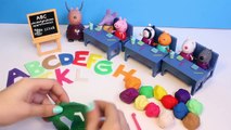 Play Doh Peppa Pig Classroom Learn ABC Playdough Letters Peppa Pig School House Part 5