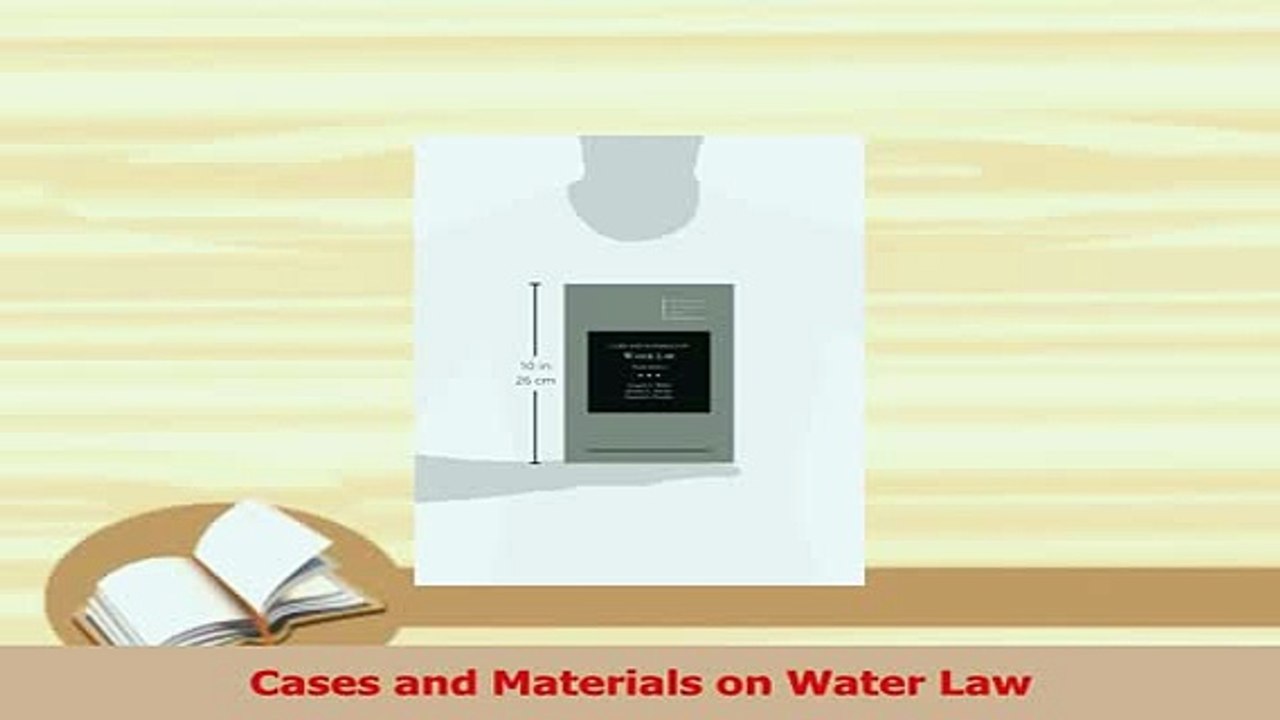 Read  Cases and Materials on Water Law Ebook Free