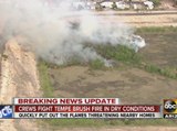 Crews battle Tempe brush fire in dry conditions