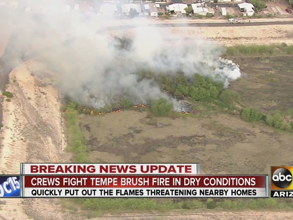 Crews battle Tempe brush fire in dry conditions