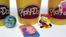 Play Doh Surprise Eggs Peppa Pig Lego Monsters University The Smurfs Dora Hello Kitty Toys Part 8