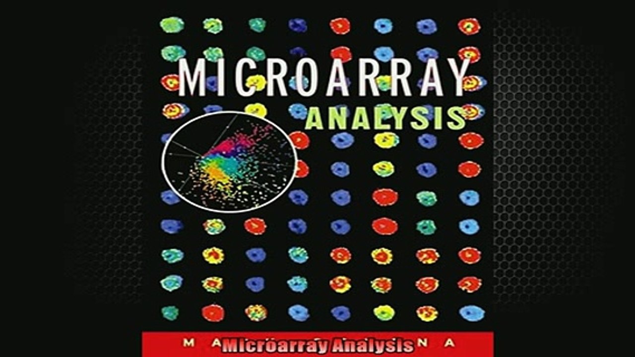 FREE PDF  Microarray Analysis READ ONLINE