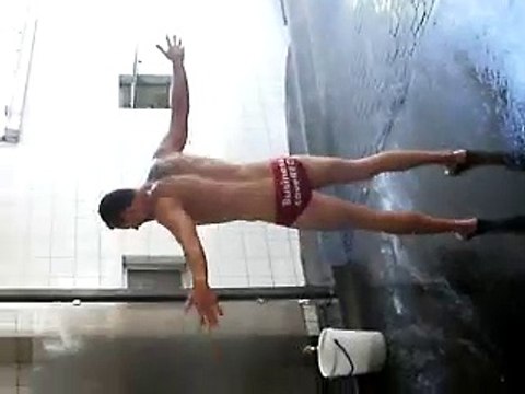 Human Car Wash in Etana Speedo scrub down